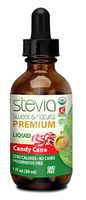 Candy Cane Stevia Drops Liquid Sweet Leaf 100% Natural and Organic Sugar Substitute with Pure Sweetener Extract Stevia Glycerite PerfectDrinking and Cooking Recipe with Low Calorie Diet (1oz)