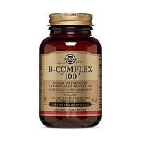 Solgar B-Complex "100", 50 Vegetable Capsules - Heart Health - Nervous System Support - Supports Energy Metabolism - Non GMO, Vegan, Gluten Free, Dairy Free, Kosher, Halal - 50 Servings