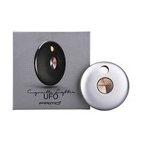 Rechargeable Coil Lighter Electric USB Lighters Round UFO Plate Windproof Pocket Lighter Silver