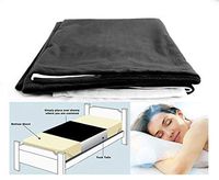 Cycleliners Period Bed Sheets Protector - Waterproof, Leakproof, Reusable, and Washable Menstrual Bed Pad (King, Black)