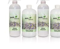 Pure Selects Glass Cleaner Concentrate - 2 Pack • Each Quart of concentrate makes 64 Spray Bottles of Cleaner •. All Natural • Hypoallergenic • Stop using harsh chemicals! NO ANIMAL TESTING