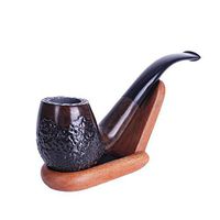 Home-organizer Tech Hand Carved Wooden Smoking Pipe Tobacco Pipe with Pipe Accessories True Man's Essential Fashion Decoration Choice (Wooden)