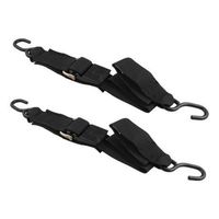 Seamander Marine Boat Trailer 2 inch Trailer Transom Tie-Down Straps (Black, 2-Piece)