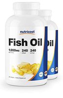 Nutricost Fish Oil 1000mg (600mg of Omega-3), 240 Softgels (2 Bottles)