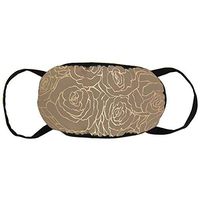NiYoung Gold Rose Flower Anti-Dust Earloop Mouth Covers for Women Men, Pollen Cycling Cosplay Half Face Mouth Cover - Anti-Allergies