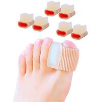 Povihome 6 Pack Gel Toe Spacer Separators, Bunion Corrector for Overlapping Toe (1st/2nd Toe), Silicone Toe Spacers with Soft Gel Lining for Hallux & Bunion Pain Relief