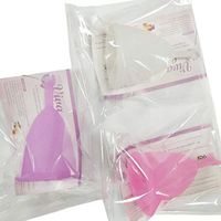 RONSHIN Silica Gel Menstrual Cup, Ruby Cup Feminine Hygiene Cups, Effective & Reusable - S/L, Color Random