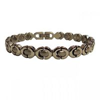 Magnetic Therapy Bracelet Silver Ribbon Design