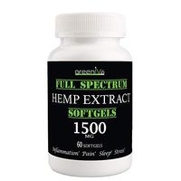 GreenIVe - Hemp Extract Soft Gels - Premium Quality Hemp Plant Extract - USA Farmed - Exclusively on Amazon (1,500mg 60 Count)