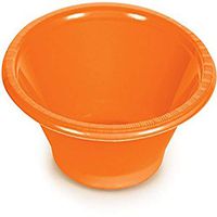 Creative Converting Touch of Color Plastic Bowls Party Supplies, 12oz, Sunkissed Orange, 20ct (28191051)