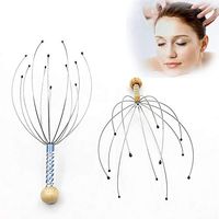 Brenda Ellen Store Derma Roller Anti-Stress Tens Pain Relief Octopus Head Scalp Neck Stress Release Relax Massager Face Skin Care Lift Tools