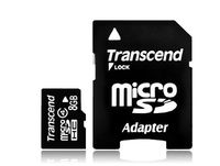 Transcend 8 GB microSDHC Class 2 Flash Memory Card TS8GUSDHC2 (Black)