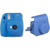 Fuji Instax Mini 9 (Cobalt Blue) Instant Camera with Groovy Case