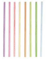 Rainbow Reusable Straws 8"