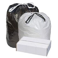 Highmark Draw And Tie Can Liners, 0.7-mil, 10-15 Gallons, 24" x 28", White, Box Of 300