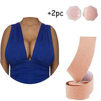 Votono Breast Lift Tape Sports Tape Push up Breast Boob Tape DIY Waterproof Foot Tape Latex Free Tape Gaffers Tape 2pcs Nipple Cover Adhesive Bra A-G Cup