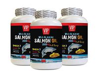 Immune Boost Supplement - Wild Alaskan Salmon Oil 2000MG - Full Range - Alaskan Salmon Oil Capsules for Humans - 3 Bottles 540 Softgels