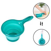 Urnanal Collapsible Water Dipper, Kitchen Collapsible Strainer Water Ladle, Hangable Design Collapsible Kitchen Strainers Water Scoop, for Hiking Backpacking Camping and Outdoor Survival