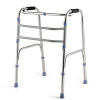 Walking Frame Folding Lightweight Aluminium 6 Levels Height Adjustable Secure Non Slip Crutches Limited Mobility Aid Handicapped and Disabled Users Forearm Support Walker