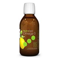NutraSea Omega 3 Fish Oil Supplement, GMO Free Liquid Burpless Fish Oil, Lemon, 200 mL