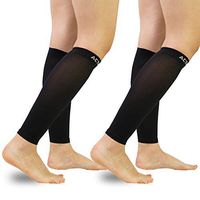 Compression Calf Sleeves (20-30mmHg) for Men & Women - Leg Compression Socks for Shin Splint,Running,Medical, Travel, Nursing (A - 2 Black, X-Large)