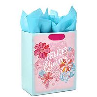Hallmark VIDA 9" Medium Spanish Gift Bag with Tissue for 15th Birthday (Felices Quince)