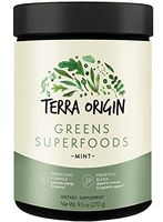 Terra Origin, Greens Superfood Powder, Flavor: Mint, 30 Servings, 45+ Green Ingredients, Probiotic Blend, Promotes Energy and Stamina