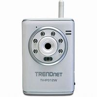 TRENDnet SecurView Wireless Day/Night Internet Surveillance Camera Server with 2-Way Audio TV-IP312W (Silver)