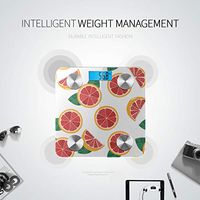 LYAOE Bluetooth Body Fat Scale Grapefruit Pattern Smart Wireless Scale with LCD Display Measuring Body Weight Bmi and Health Digital Scale
