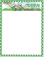 BBQ Party Stationery Printer Paper 26 Sheets