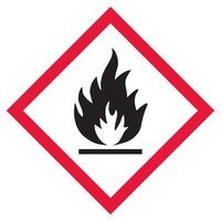 GHS/HazCom 2012: Pictogram Label, Flame Hazard, 4" x 4" (Roll of 500)