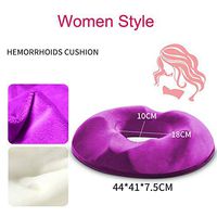 Comfort Donut Pillow Seat Cushion Pain Relief - PU Foam Perfect for Hemorrhoid Treatment, Prostate, Bed Sores, Pregnancy Pain, Tailbone Pain (Color : Purple)
