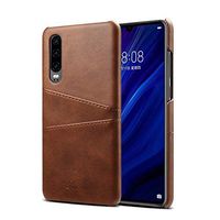 JUNXI Phone case Phone Cover Suteni Calf Texture Protective Case for Huawei P30, with Card Slots (Black) Strong Quality and Durable (Color : Coffee)