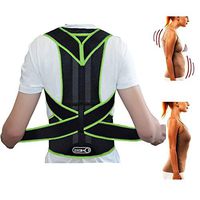 Posture Corrector, Spine Straightener for Hunchback Correction, Back Braces for Men and Women (Green, M)