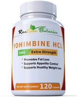 Raesun Botanics Yohimbine HCL Bark Extract Extra Strength Supplement 5mg x 120ct Capsules Premium Fat Burner, Weight Loss, Appetite Control, Male Support, Energy, and More