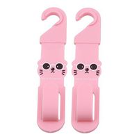 Meolin 2Pcs/set Cartoon Car Back Seat Headrest Hanger Hooks,Plastic,6.35.04inch