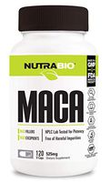 NutraBio Gelatinized Maca – Herbal Supplement (525mg, 120 Vegetable Capsules)