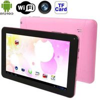Aosituopu Tablet PC, 9.0 inch T 512MB+8GB, Android 4.4 Allwinner A33 up to 1.3GHz, WiFi, HDMI(Red) (Color : Pink)