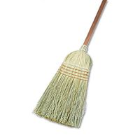 Boardwalk 932YCT Warehouse Broom Corn Fiber Bristles 42-Inch Wood Handle Natural 12/Carton