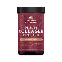 Ancient Nutrition Multi Collagen Protein Powder Beauty + Sleep, Vanilla Chai, Formulated by Dr. Josh Axe, Collagen Supplement Promotes Restful Sleep & Supports Hair, Skin, Nails, Joints & Gut, 8.7oz