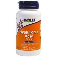 Hyaluronic Acid 50 mg MSM 900 mg Cellular Hydration Lubrication for Skin Joints Eyes 60 Veg Capsules