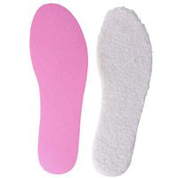 SUPVOX 1 Pair of Women’s Imitation Lambs Insole Cozy Warm Fluffy Shoe Insoles for Wellies Slippers Boots with Latex BackingSize 41-45 (White Surface Pink Bottom)