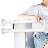 XIHAA Toilet Support Medical Safety Toilet Grab Bar,Grab Rail Wall Mount Toilet Handrails Disabled Shower Safety Bars Bathtub Grab Bar for Elderly,White