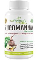 Glucomannan Capsules from Konjac Root Powder - Safe & Natural Way To Reduce Appetite & Cravings - Our Glucomannan Weight Loss Program Free - Fiber Supplement - 100 Pills Of 700 mgs - 2000 mg/serving