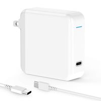 T ATHINK 61W USB C Charger for MacBook Pro 13 inch 2016, 2017, iPad Pro 2018, Thunderbolt 3 ports USB C Power Adapter & Power Delivery Supply for Any Type C Laptop, Tablet, Cellphone[UL Listed]