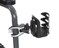 Vive Attachable Cup Holder - Cupholder for Stroller, Wheelchair, Desk, Water Bottle, Coffee Mug, Drink Glass, Can - Adjustable Mountable Clip for Bike, Rollator - Large, Universal, Portable with Clamp