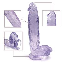12inch Crystal Jelly Blue Dî'ldɔ Huge Size Massage Wand for Women Couple