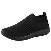 LIM&Shop Women Mesh Slip-On Casual Walking Breathable Work Out Sneakers Men Walking Shoes Spors Shoes Lightweight Black