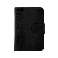 Danielle Creations Large Crocodile Texture Pill Organizer Book, Black