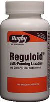 Reguloid Psyllium Husk Natural Vegetable Bulk Forming Laxative Fiber Supplement Capsules Therapy for Regularity Generic for Metamucil 160 Capsules per Bottle